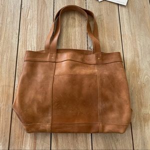 Magnolia leather diaper bag
